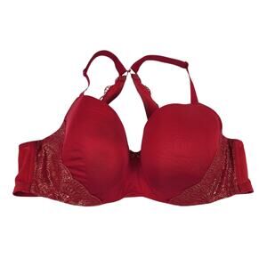 Cacique Full Coverage Underwire Opulent Lace Racerback Balconette Bra Size 42D